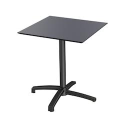 Essentials Table de bistrot - Pliable - Plateau carré - 70x70 cm - Noir/Noir - X-cross - Veba - noir aluminium 110031077_0