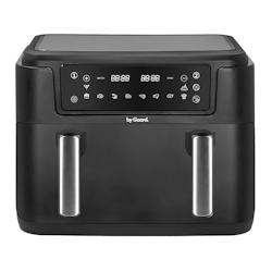 INTEC Friteuse sans huile Air fryer 10 Litres 2 Bacs 2400W Friteuse à air chaud sans PFAS - noir plastique 3701599321442_0
