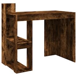 Helloshop26 - Bureau table poste de travail meuble d'ordinateur informatique étude chêne fumé 103,5 x 56,5 x 94 cm bois d'ingénierie 02_0023571 -_0