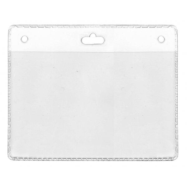 Porte-badge PVC transparent IDS 31.1 - pour badge 105 x 70 mm avec perforation oblongue - usage temporaire_0