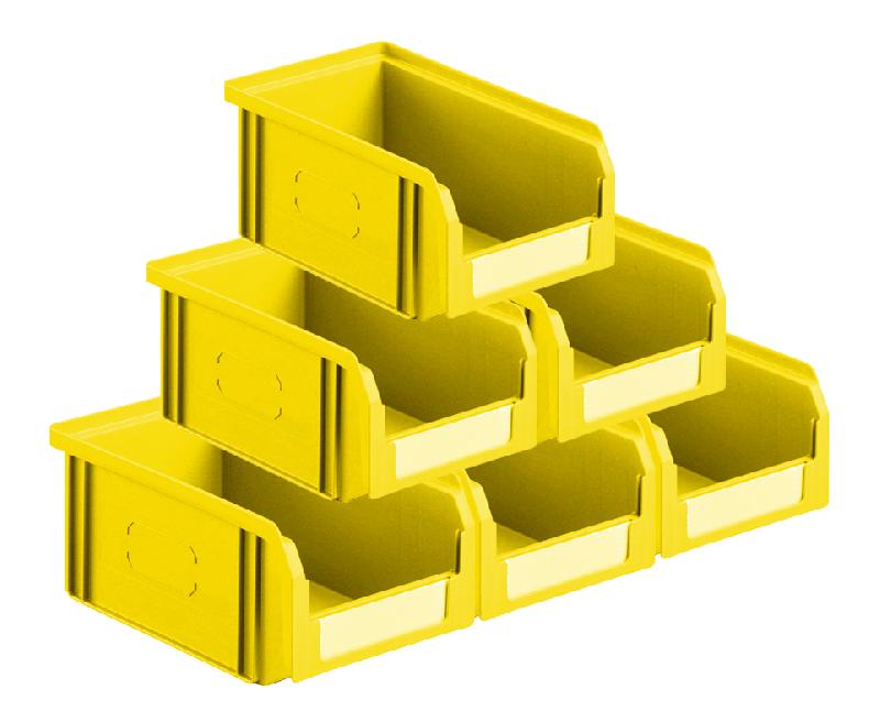 Lot de 50 bacs à bec plastique 1l jaune_0