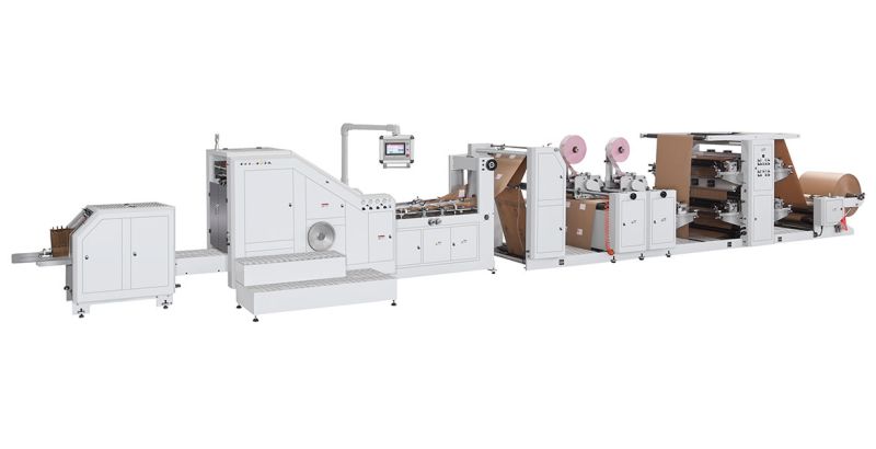 Lsb-450d+tp+lst-41400 machine de fabrication de sacs en papier avec poignée de poinçonnage de patch d'impression flexographique entièrement automatique_0