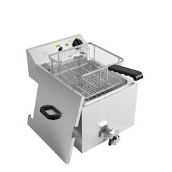 METRO Professional Friteuse GDF1010, acier inoxydable, 52 x 33.7 x 37.5 cm, 10 L, 8100 W, avec robinet de vidange, argenté - inox 256775_0