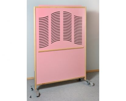 MPA 4 - Cloisons amovibles acoustiques Ardal - ossature hêtre massif ép. 70 mm avec décor MDF perforé_0