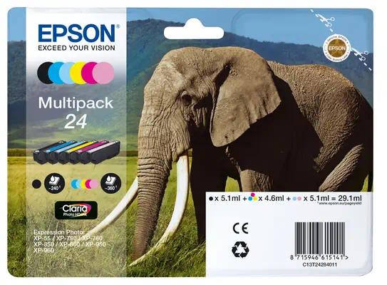 Multipack 6-colours 24 Claria Photo HD Ink_0