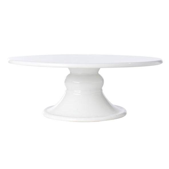 PRÉSENTOIR À GÂTEAUX SUR PIED PORCELAINE BLANC 1 NIVEAU 28 CM - NBC - COSY & TRENDY