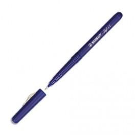 STABILO STYLO FEUTRE POINTE ULTRA-FINE BAGUÉE MÉTAL ENCRE BLEUE CORPS PLASTIQUE COULEUR STYLIST 188