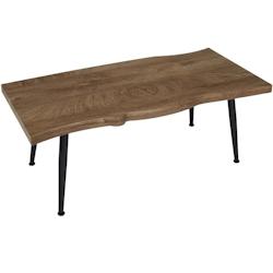 Table basse effet bois et métal Forest The Home Deco Factory - noir 3664944302551_0