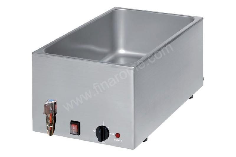 BAIN MARIE PROFESSIONNEL INOX DE TABLE ÉLECTRIQUE AVEC VIDANGE - 1XGN 1/1