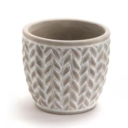 Cache pot Jeanne petit modèle x2 -  Gris Rond Pierre Amadeus 14x14 cm - gris pierre 3520071843452_0