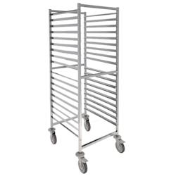 Chariot avec 18 guides pour les conteneurs gn 1/1 - 460x630x1700 mm - 91060620 Eurast - gris inox 91060620_0