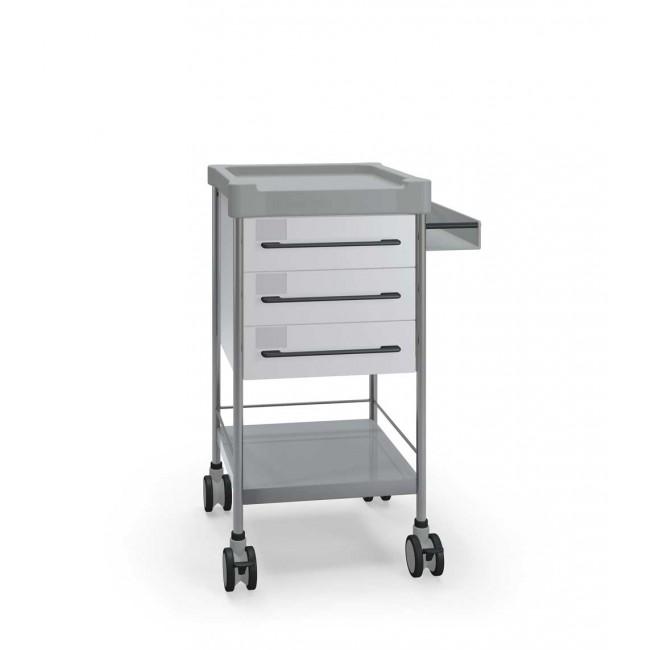 Chariot multifonction avec tiroirs - structure en acier inoxydable - Insausti - 480x480 mm_0