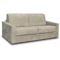 CITY Canapé lit Détroit 3 pl microfibre beige matelas 140 28 kg/m3_0