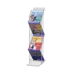 Edimeta Présentoir zig-zag cristal 4 étagères 100 cm - transparent plastique 4904_0