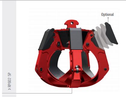 Grappins pour pelles et chargeurs RP602 5P Rozzi - Compact et robuste_0