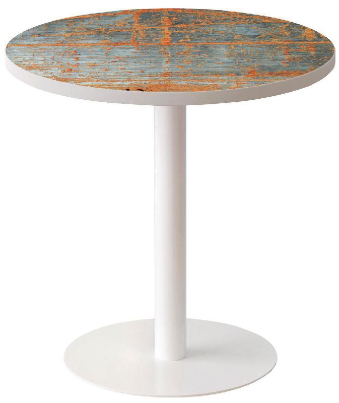 GUÉRIDON BAS EASY OFFICE PIED MÉTAL Ø 60 CM PLATEAU COLORIS DÉCOR ROUILLE - MANUTAN COLLECTIVITÉS