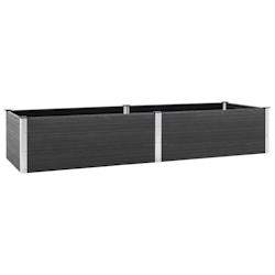 Helloshop26 - Jardinière bac lit surélevé plantes fleurs terrasse jardin de jardin 200 x 100 x 54 cm WPC gris 02_0039392 - 3000218472559_0