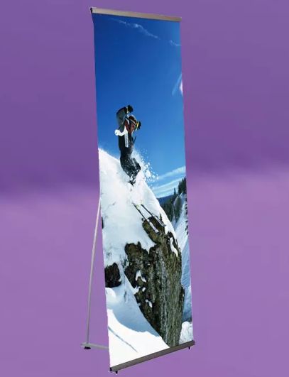 L banner - totem - stand pliable - aluminium 80x200cm_0
