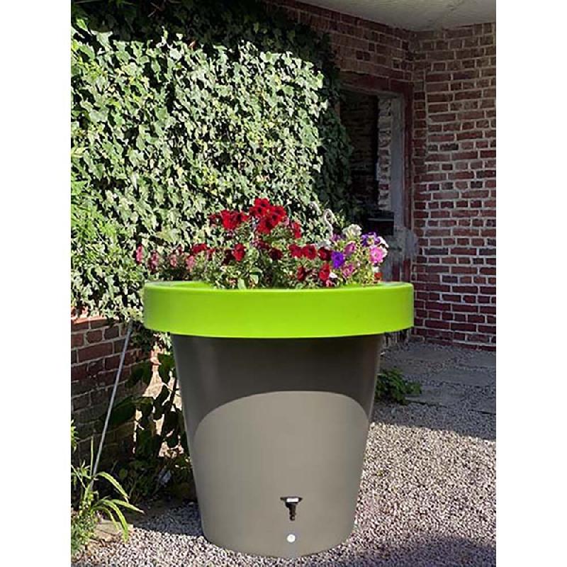 PLAST'UP ROTOMOULAGE Carré de plantation récupérateur d'eau de pluie lluvia  420l - TAUPEVERT - marron 0034966360946_0
