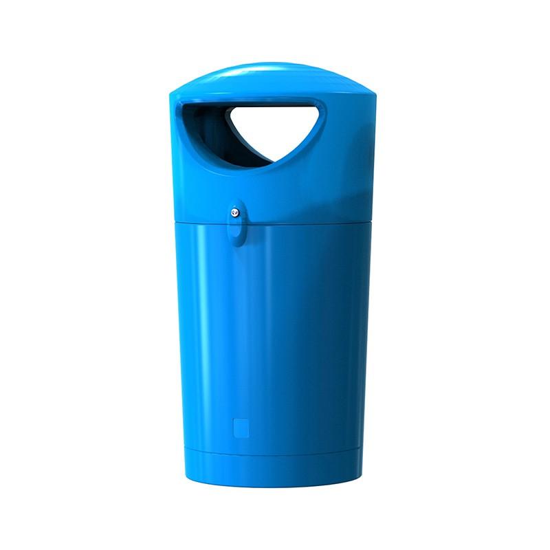 Poubelle grande ouverture 100L Bleu_0