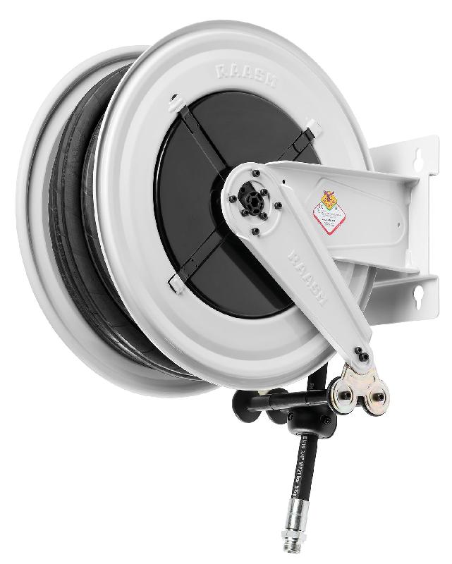 Enrouleur industriel Diesel 15 m Ø 1 10 bars Acier peint avec enroulement automatique et support mural fixe Raasm RA.8540.603_0