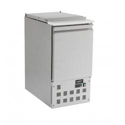 Saladette réfrigérée GN 1/1   1 porte       R600a   Rvs Aisi 2011109Pleine 435x700x870mm COMBISTEEL - blanc inox 0641094325206_0