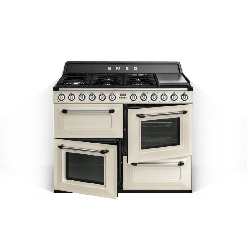SMEG - CUISINIÈRE GAZ CENTRE DE CUISSON 110CM VICTORIA TR4110P (TR 4110 P) CRÈME_0