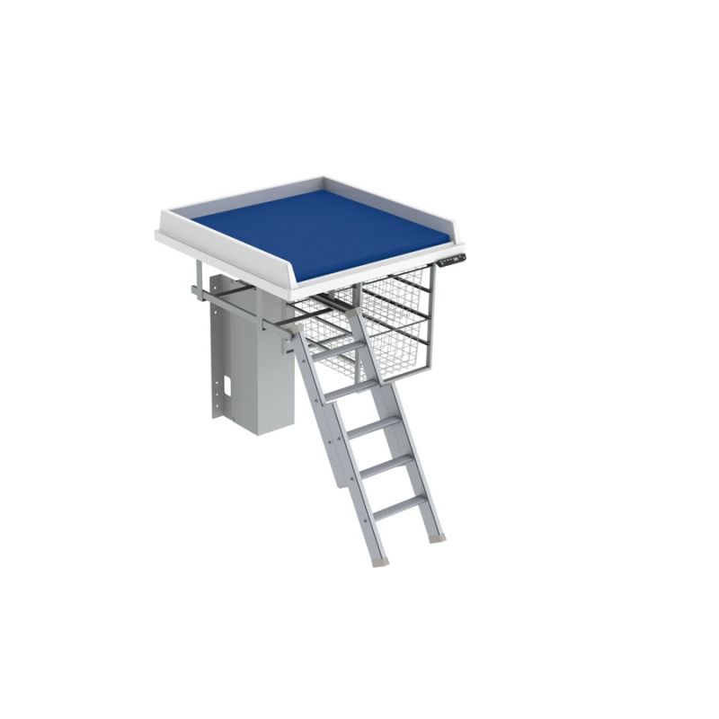Table à langer pour handicapé - Granberg 335-080-021 - électrique, hauteur variable 67-107 cm, 80x80 cm avec matelas_0