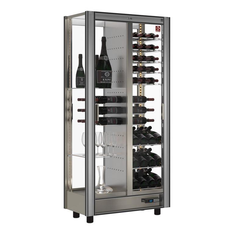 Vitrine réfrigérée à vins lt  530  traversant  modulable 112/128 bouteilles 860x530x1851 mm - GVV-4/TR-R2_0