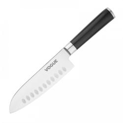 Vogue Couteau inox santoku (L)180 mm, manche noir - 5050984669934_0