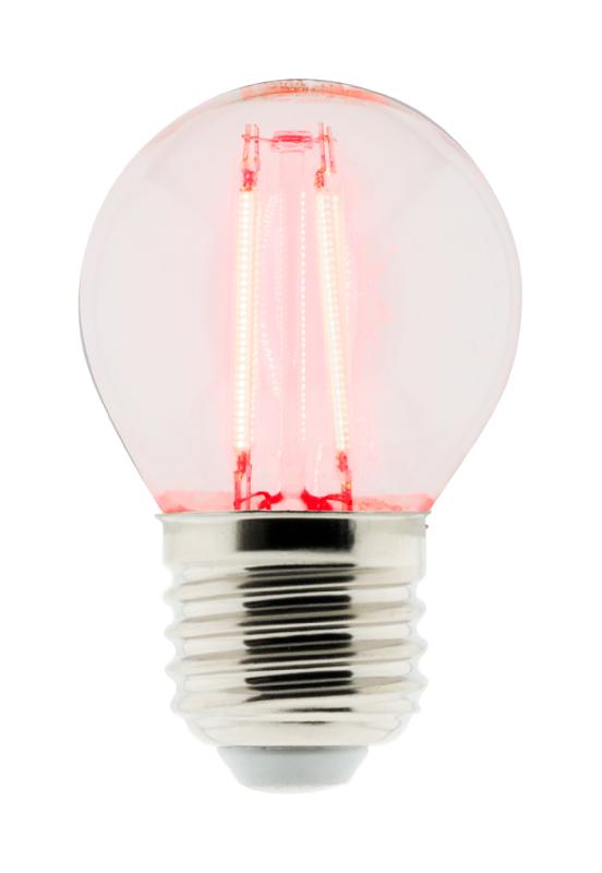 Ampoule LED Déco filament rouge 3W E27 Sphérique - 320 lumens - 15 000 heures - Zenitech_0
