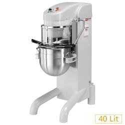Batteur-mélangeur 40 litres HBM-40/V-(230/1) - Haute sur socle, variateur de vitesses et accessoires en inox_0