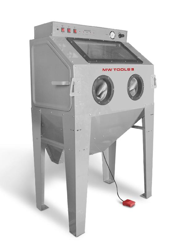 Cabine de sablage 350 L avec aspiration cyclonique externe professionnelle et 2 têtes de sablage MW Tools CAT415FC_0