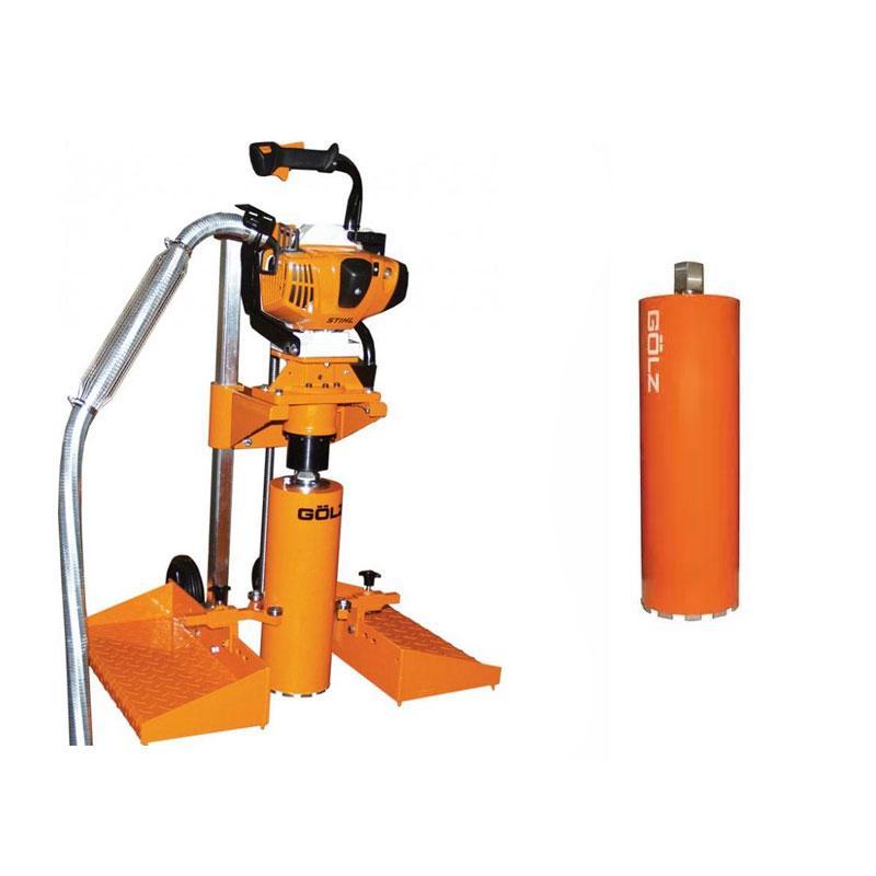 Carotteuse routière KB200 avec moteur thermique STIHL 2 temps + 1 couronne au choix max Ø 158 mm - GOLZ - 02952022007+D5404044158_0