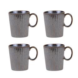 Coffret de 4 mugs Liv bleu 35 cl -  Rond Porcelaine Table Passion 13x8.5 cm - bleu porcelaine 3106232721267_0