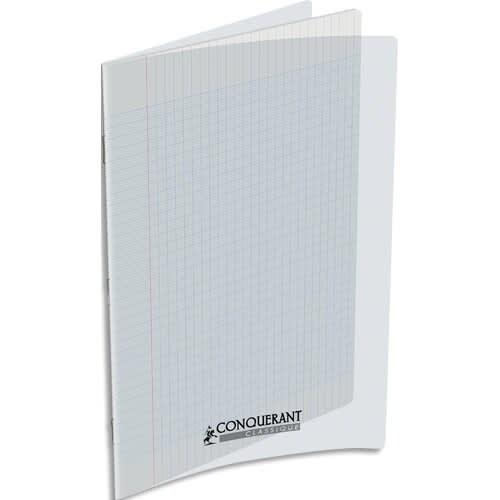 CONQUERANT Lot de 10 Cahier Classique PP piqué 24x32, 60p./30 feuilles 90g/m², Séyès, incolore - 3020120208169_0