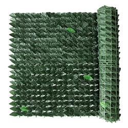 Garden Friend clôture pvc H. 150xL. 2000 cm avec feuilles de laurier - vert matière synthétique S1098008_0