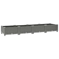 Helloshop26 - Jardinière bac lit surélevé plantes fleurs terrasse jardin 160 x 40 x 23 cm polypropylène gris 02_0039213 - 3000218444341_0