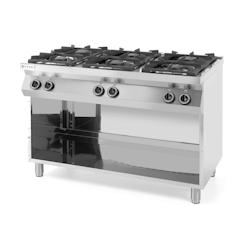 Hendi Cuisinière à gaz Kitchen Line 6 brûleurs avec soubassement ouvert, 1200x700x900 mm - métal 226094_0
