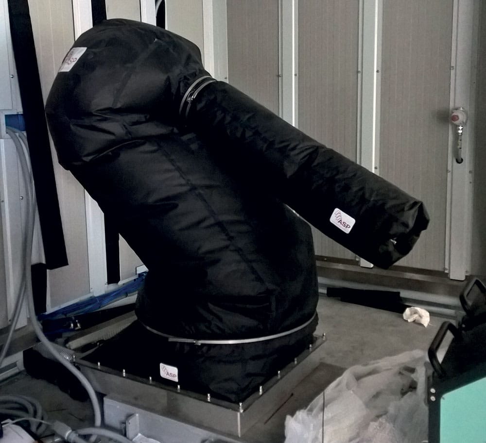 Housses de protection pour robots en zone ATEX - tissu polyester TATEX, sur-mesure et étanche_0