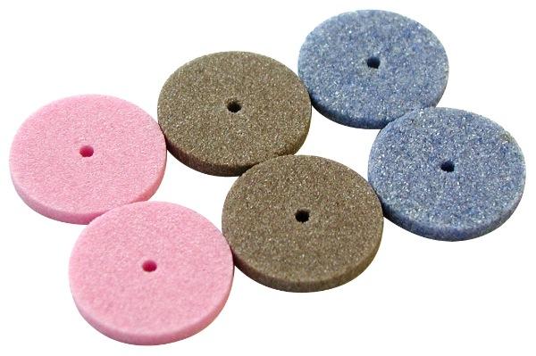 Jeu de 6 disques abrasifs corindon - Ø 22 mm_0
