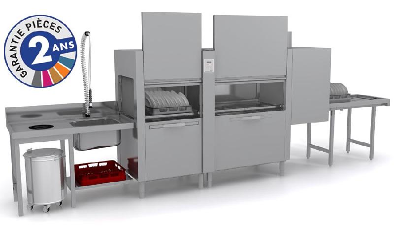 Lave-vaisselle à avancement automatique - prélavage + lavage + rinçage - isy31112_0