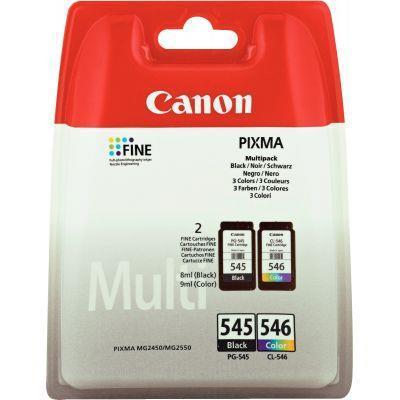 Lot de 2 cartouches jet d'encre Canon PG 545 / CL 546 - Noir, Cyan, Magenta, Jaune_0
