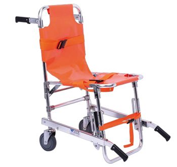 Matériel de secourisme - France Neir - Chaise de transfert 2 roues en aluminium léger avec sangles - Référence 714C_0