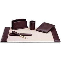 PARURE DE BUREAU OFFICE 5 PIECES - SIMILI CUIR NOIR