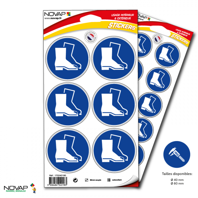 Planches de 10 panneaux adhésifs ronds diamètre 40 mm obligations - PADRPN-NV01/OCHS_0