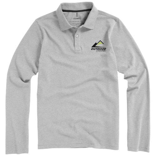 Polo manche longue pour homme Oakville - 100% coton - Maille piquée 200 g/m²_0