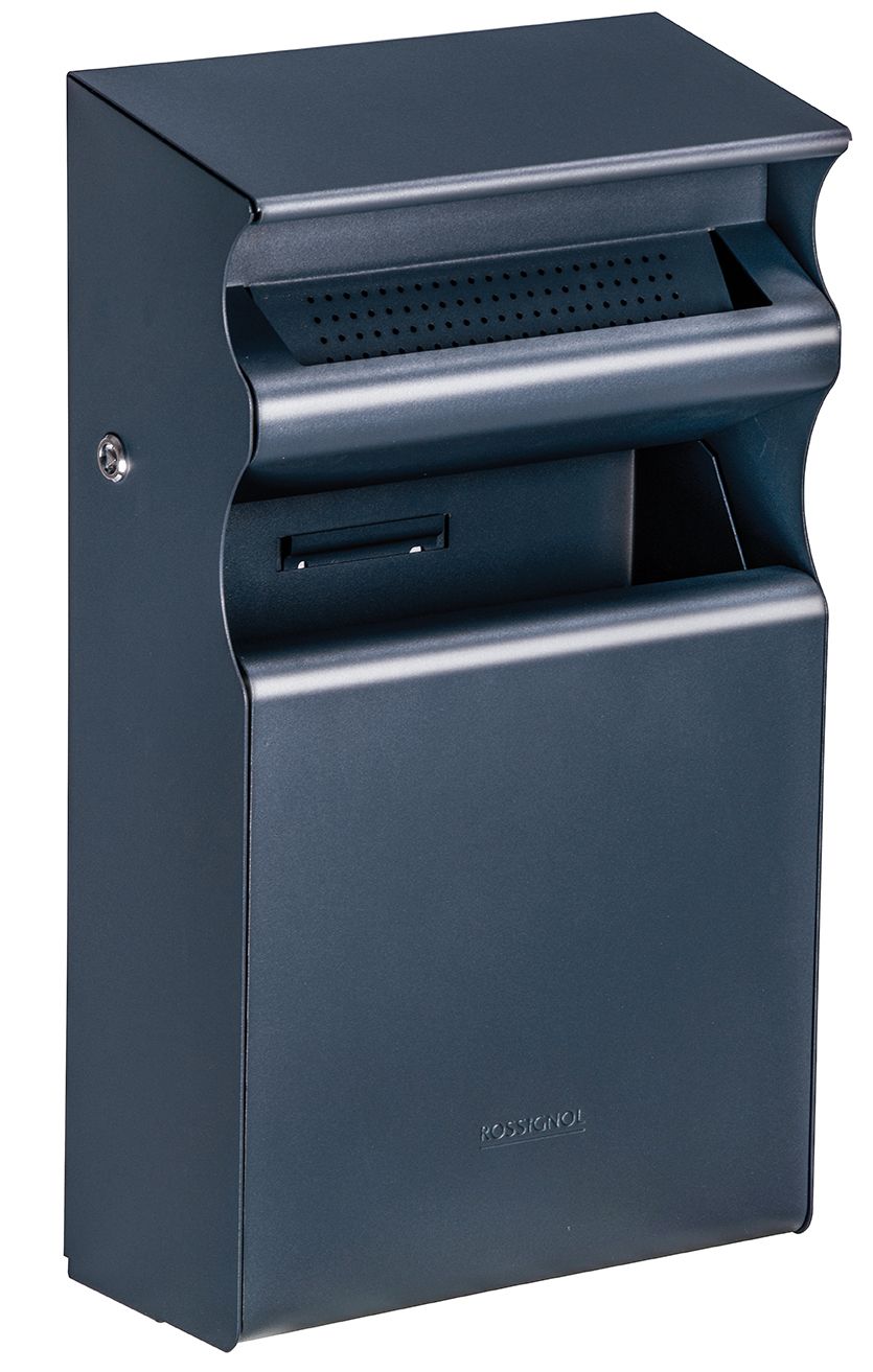 Réf. 56589 Kopa - Cendrier corbeille mural 2L/15L - Rossignol - Gris anthracite_0