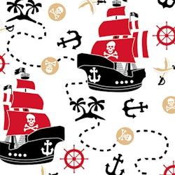 Serviettes 33 x 33cm bateau pirate (240 unités) MESA BELLA - rouge Matériau naturel 3701168957539_0