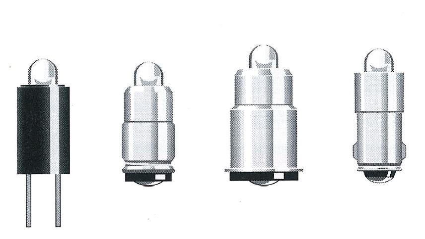 Ampoules à LEDs T1 3/4 - 5-6V, 12-14V et 24-28V - Rouge, Vert, Jaune, Bleu et Blanc_0